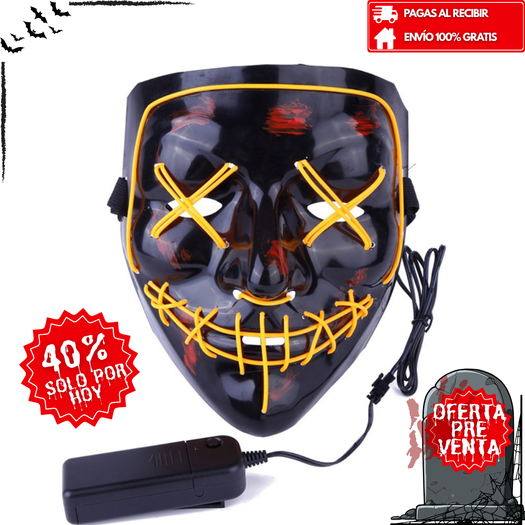 🎃 Oferta Especial Halloween: Máscara LED La Purga con 40% OFF