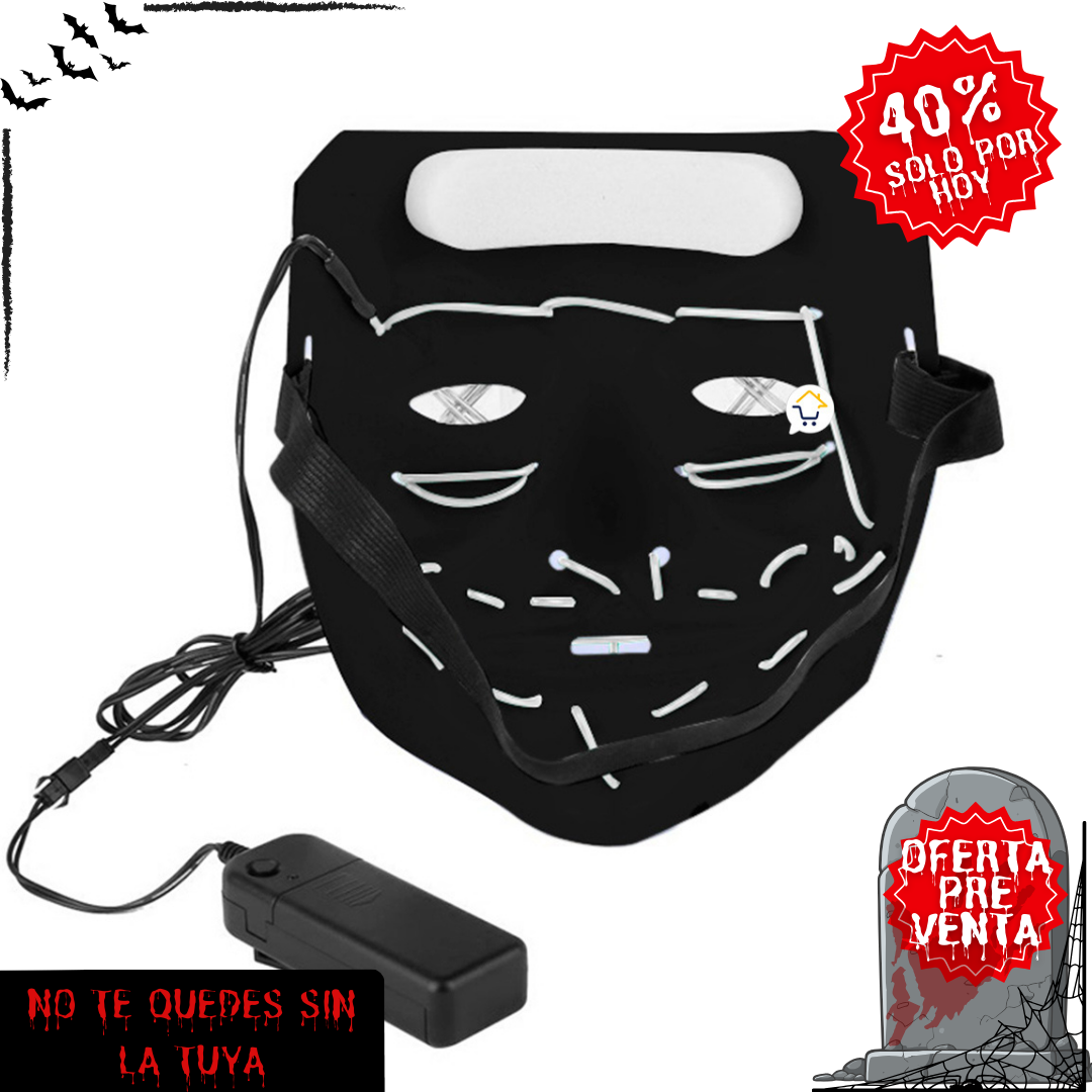 🎃 Oferta Especial Halloween: Máscara LED La Purga con 40% OFF
