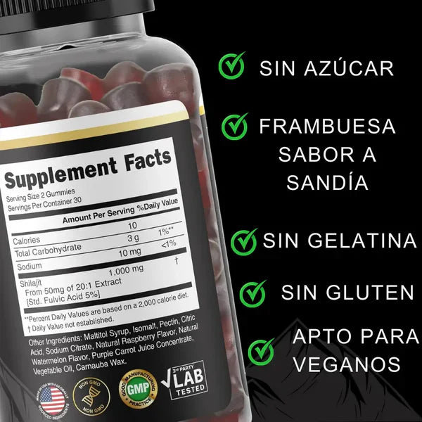 Shilajit™: Suplemento Diario en Gomitas para Vitalidad y Resistencia